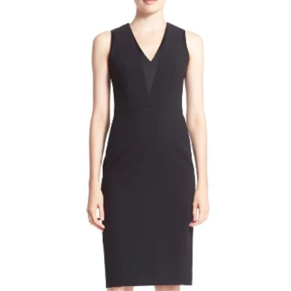 Rag & Bone Lauren Black V-Neck Sheath Dress